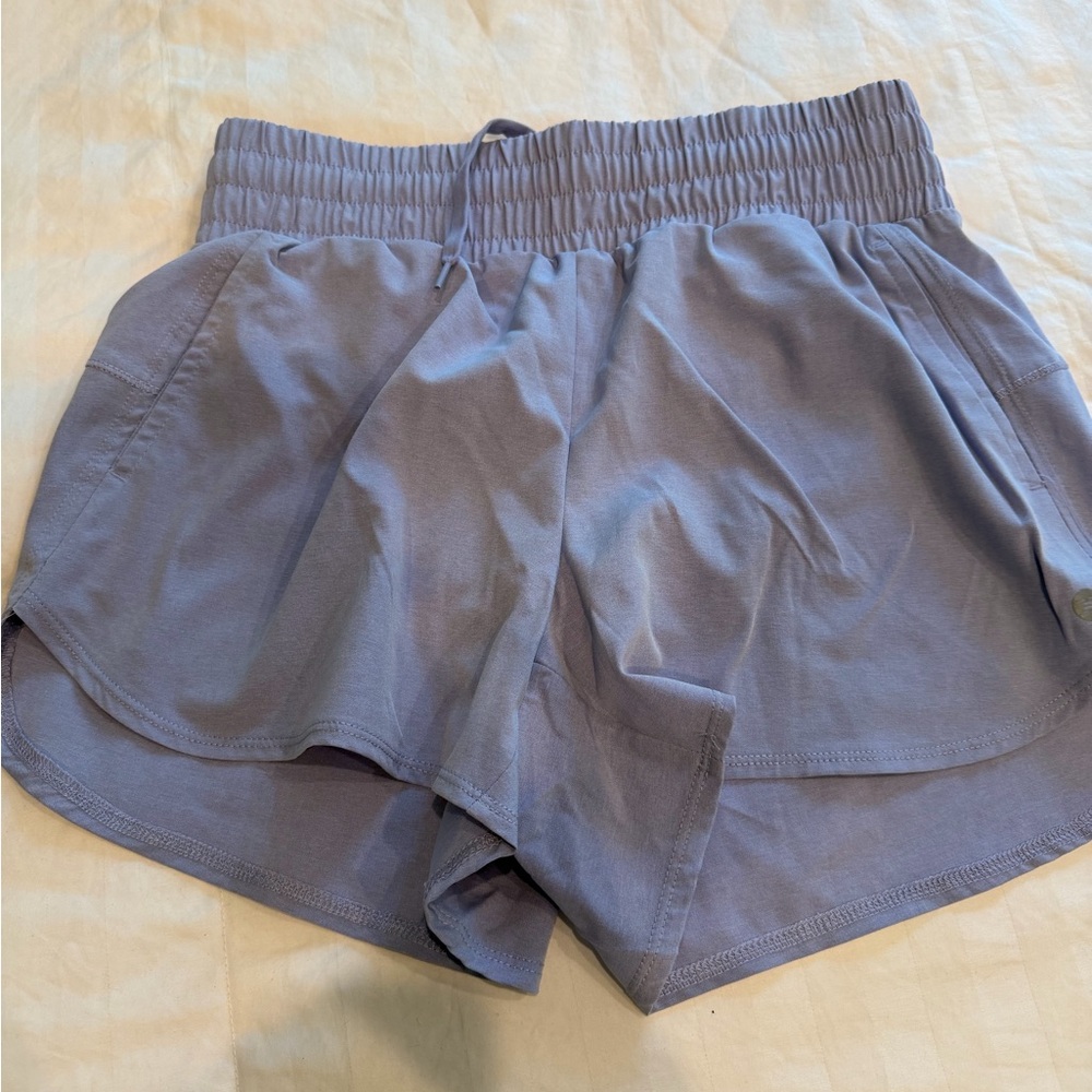 RBX Lavender Elastic-Waist Athletic Shorts